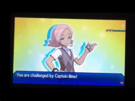 Battle With Captain Ilima On Pokemon Ultra Moon USUM YouTube