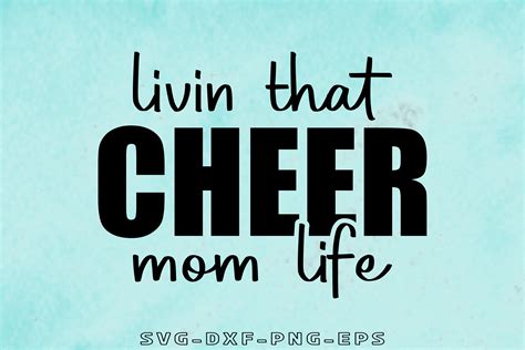 Livin That Cheer Mom Life Svg Design Graphic By Sapphire Art Mart