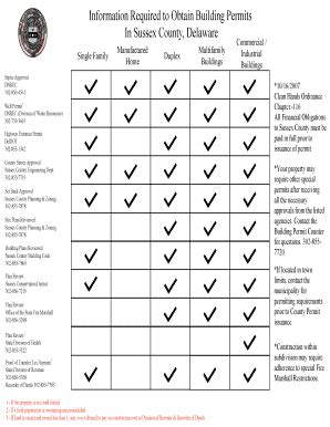 Sussex County Building Permits Fill Online Printable Fillable