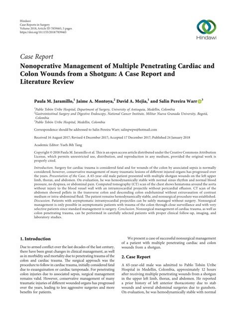 PDF Nonoperative Management Of Multiple Penetrating Cardiac DOKUMEN