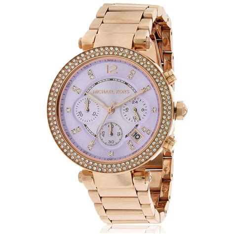 Michael Kors Mk Womens Parker Stainless Steel Watch Rose Gold