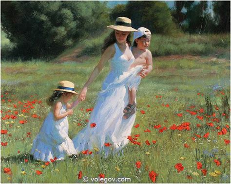 Volegov.com :: WALKING POPPY FIELD, painting,