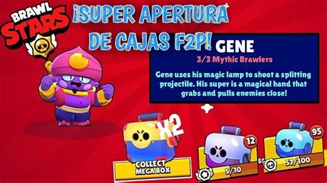 Consigo El Nuevo Brawler Gene En Apertura De Cajas Pica Brawl