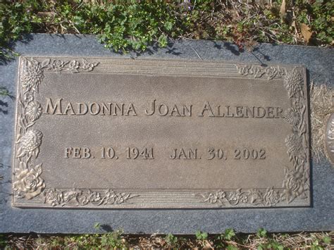 Madonna Joan Hamlin Allender Find A Grave Memorial