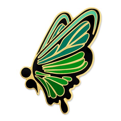 Pinmarts Green Semicolon Butterfly Mental Health Suicide Prevention