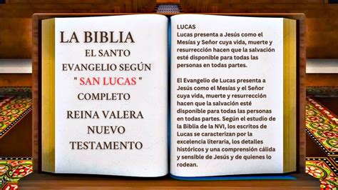 ORIGINAL LA BIBLIA EL SANTO EVANGELIO SEGÚN SAN LUCAS COMPLETO