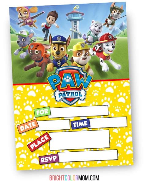 23 Paw Patrol Invitations for Birthdays with a FREE Template