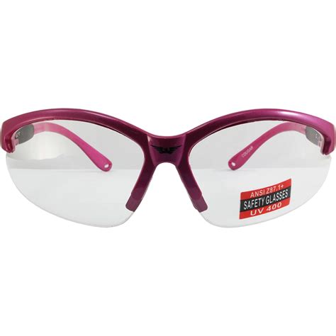 Cougar Safety Glasses Pink Frame Clear Lenses