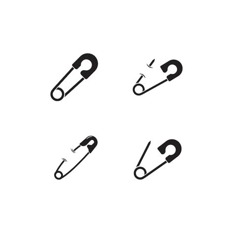 Premium Vector Safety Pin Icon Set