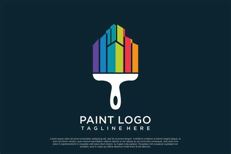 Paint logo design template with creative unique concept Premium Vector ...