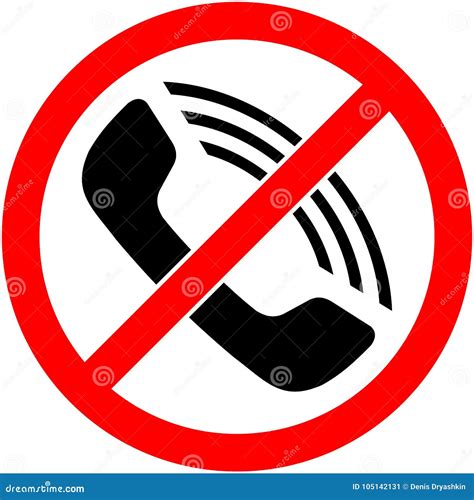 No Phone, Telephone Prohibited Symbol. Vector. Stock Vector - Illustration of rule, prohibition ...