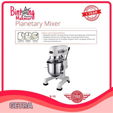 Jual Planetary Mixer Liter Getra B Mixer Pengaduk Adonan Roti