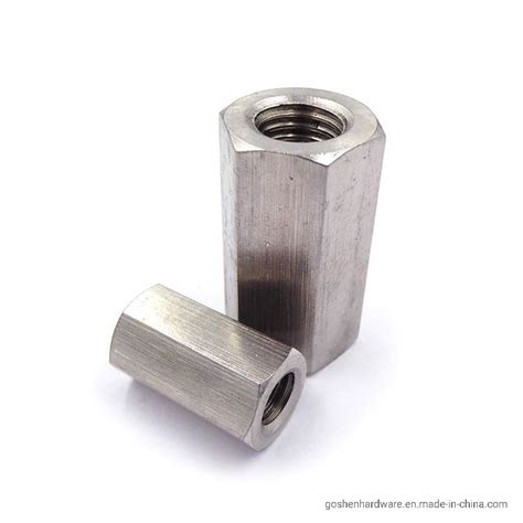 DIN6334 Stainless Steel Hex Coupling Long Nuts China Coupling Nuts