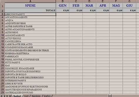 Budget E Report Dei Costi Con Excel PMI It