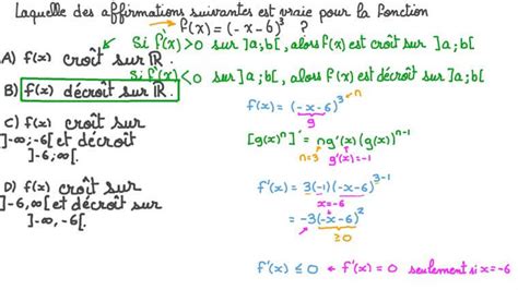 Le On Intervalles De Croissance Et De D Croissance Dune Fonction Nagwa