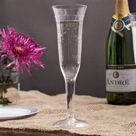 Bulk Plastic Champagne Flutes Clear 5 Oz 96case