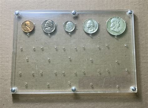 Us Mint 1957 Silver Proof Set In Seitz Transparent Plastic 3 Set Coin