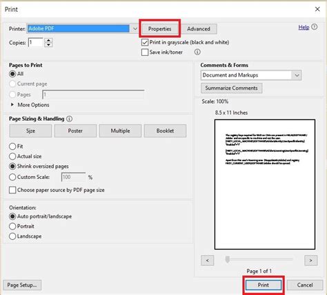 Nothing Happens When You Click Print Or Printer Properties While