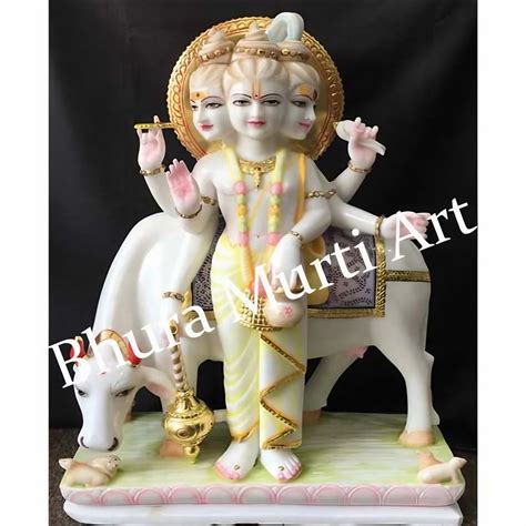 Painted Hindu Dattatreya Marble Statue For Worship At Rs In Jaipur