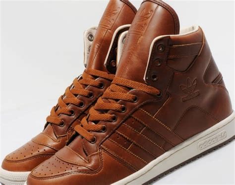 adidas Originals Decade Mid Leather | Adidas leather shoes, Brown ...