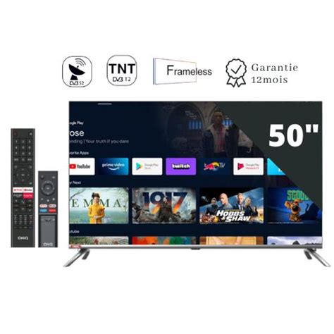 Chiq Smart Tv Android Officiel Qled Uhd K Bluetooth Hdr