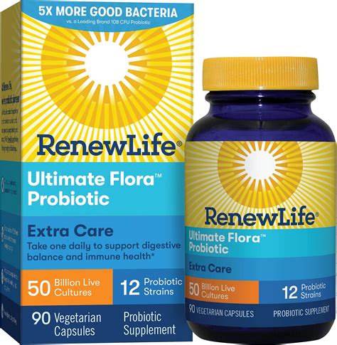 Renew Life Adult Probiotics 50 Billion Cfu 12 Strains Men Woman 90 Caps