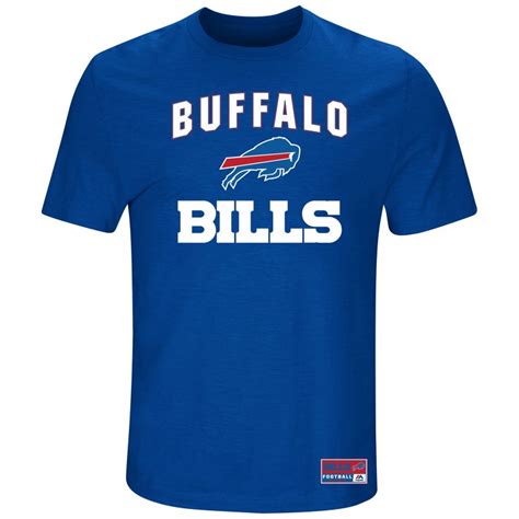 Mens Buffalo Bills Majestic Blue Line Of Scrimmage T Shirt Buffalo