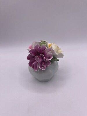 Vintage Royal Castle Fine Bone China Floral Bouquet Mini Figurine Chips