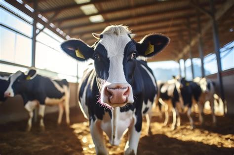 premium ai image holstein cows   dairy farm