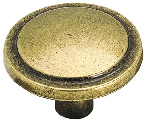 Amerock Allison Value Hardware 1 1 4 32mm Knob Burnished Brass 1 1 4 Transitional