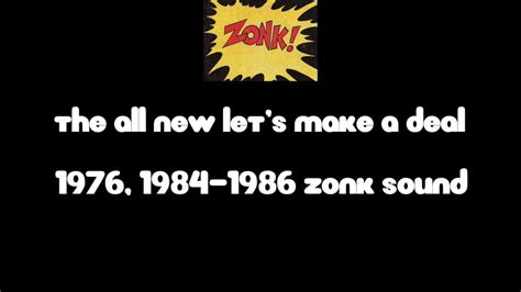 The All New Lets Make A Deal Zonk Sound Better Version Youtube