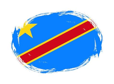 Premium Photo Democratic Republic Of The Congo Flag In Rounded Stroke