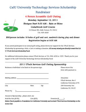 Golf Tournament Registration Form Fill Out And Sign Printable Pdf