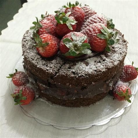 Naked Cake De Chocolate Morango No Elo Carol Na Cozinha Cfe