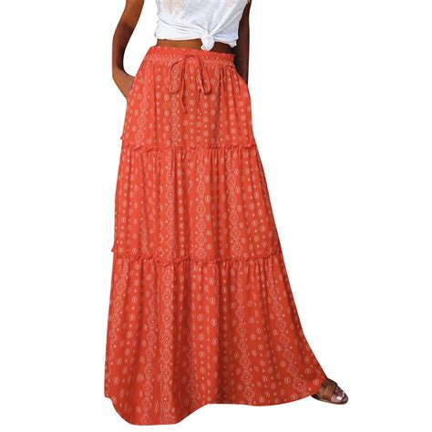 Clearance! Long Skirts Fall Skirts For Women 2025 Womens Long Boho