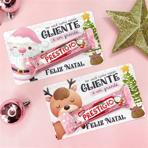 Brinde Natal Cartão Para Chocolate Prestígio Elo7