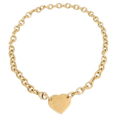 Tiffany And Co Please Return 18k Yellow Gold Heart Tag Pendant