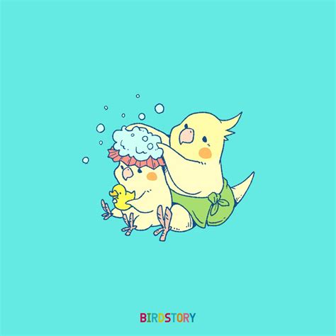 「おはようございます。 本日は8月26日、パパとお風呂の語呂合わせから、パパフロの」birdstoryのイラスト