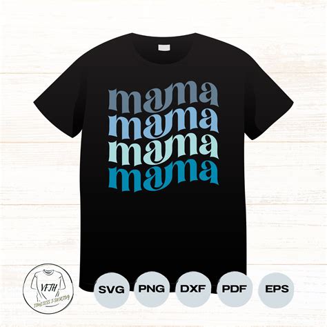 Retro Mama Svg Png Stacked Mama Svg Blessed Mom Svg Mom Shirt Svg