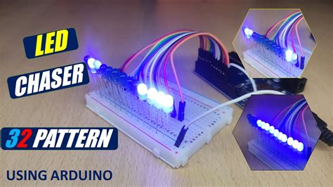 How To Make LED CHASER Using Arduino UNO 32 Patterns YouTube