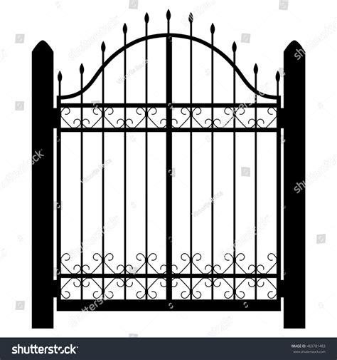 Vector Illustration Wrought Iron Modular Railing Stok Vekt R Telifsiz