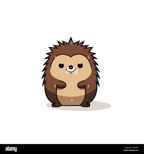 Porcupine hand-drawn comic illustration. Porcupine. Cute vector doodle style cartoon ...