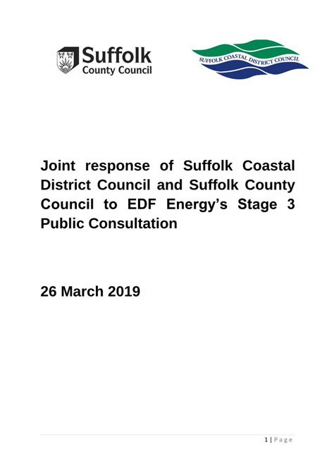 PDF Joint Response Of Suffolk Coastal District Council And