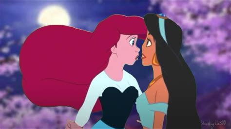 Princess Jasmine And Ariel Kissing