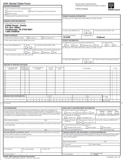 15 Cigna Claim Forms Dental Free To Edit Download And Print Cocodoc