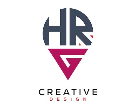 Premium Vector Hrg Letter Location Shape Logo Design