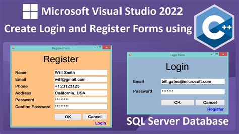 Create Login And Register Forms Using C And Visual Studio 2022 With