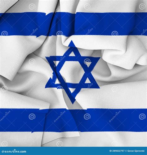 Israel flag stock illustration. Illustration of white - 289822797