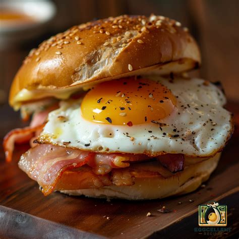 Peameal Bacon on a Bun with Fried Egg