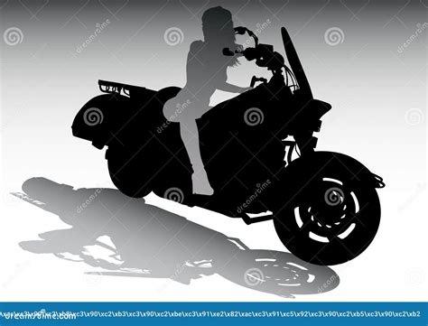 Girls On Motorcycle Stock Vector Illustration Of Vector